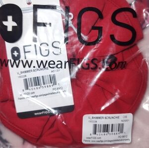 NWT Figs Brand Scrunchie Winning Red